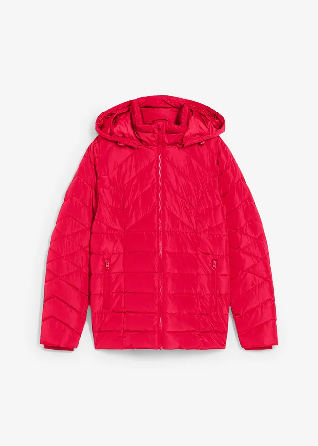 Prešívaná bunda s odnímateľnou kapucňou