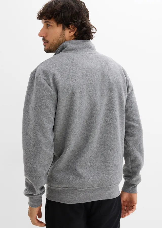 Fleece trui met opstaande kraag • grijs gemêleerd mêlee • product-page.page-title-suffix