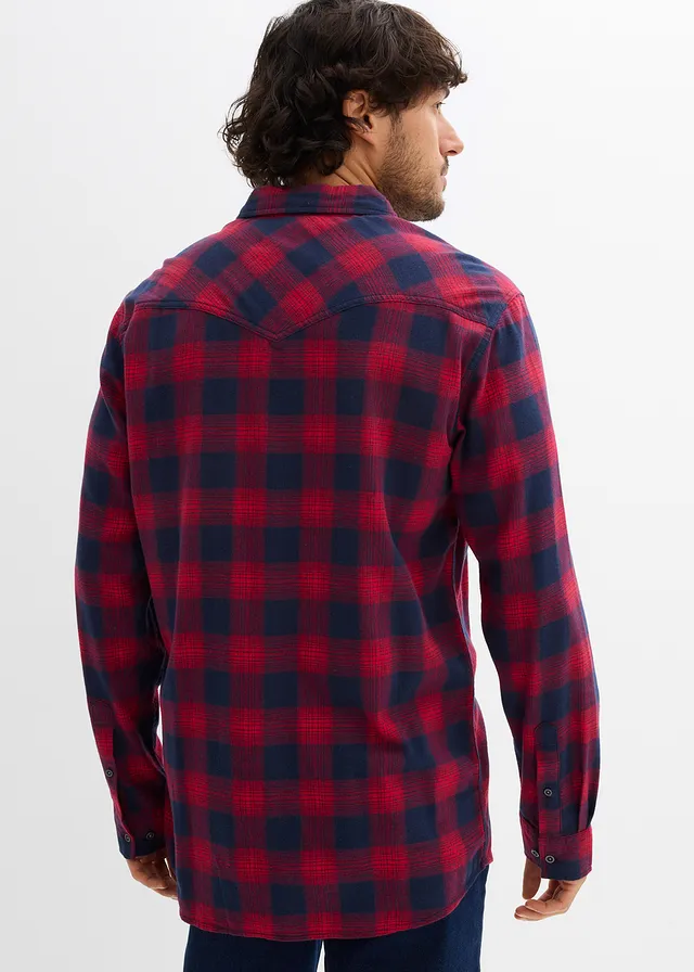 Chemisier en flanelle 100% coton • rouge-bleu foncé carreaux • product-page.page-title-suffix