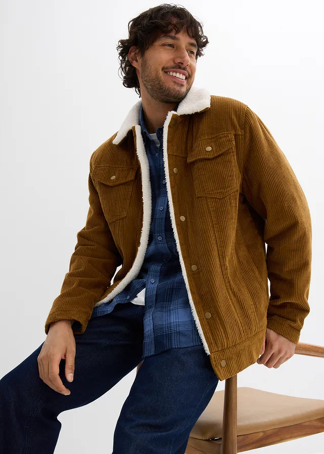 Blouson en velours côtelé doublé sherpa • cognac • product-page.page-title-suffix