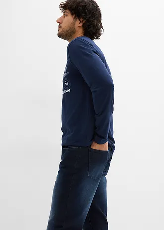 Strečové džíny v pohodlném střihu Regular Fit, Straight • tmavě modrý denim • bonprix obchod