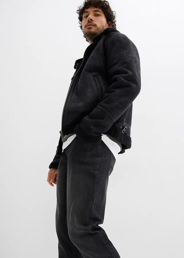 Jean slim léger, droit • noir denim • product-page.page-title-suffix