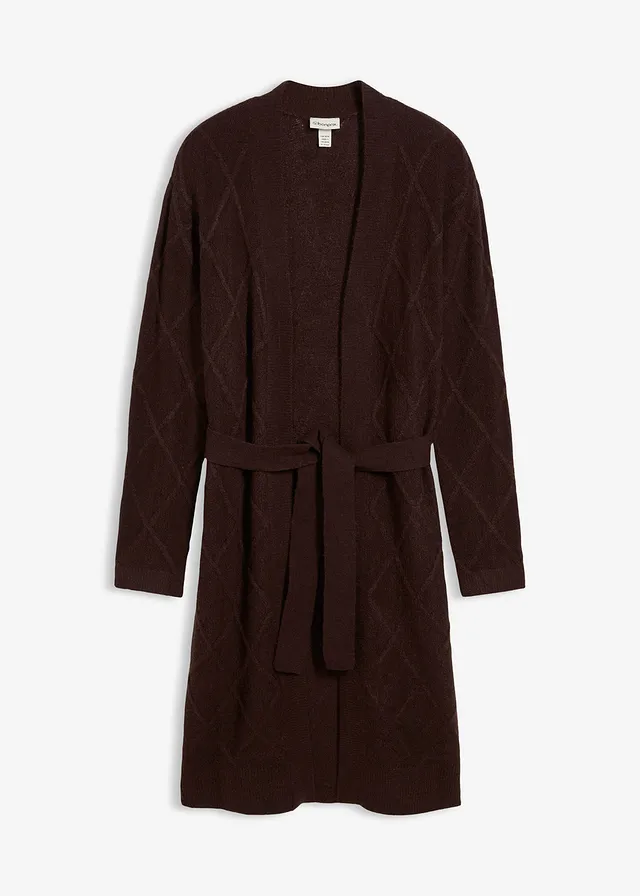 Pletený kabát s osmičkovým vzorom