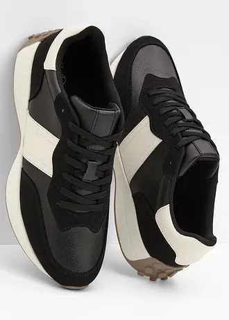 Tenisky, barva: černo-perlově bílá