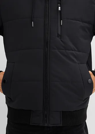 Blouson d’hiver matelassé à capuche • noir • Boutique bonprix
