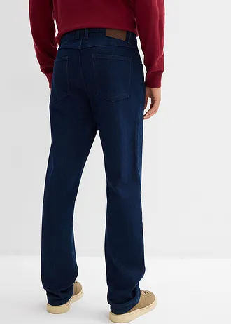 Klasyczne jeansy ze stretchem classic fit, straight • granatowy denim unwashed • sklep bonprix