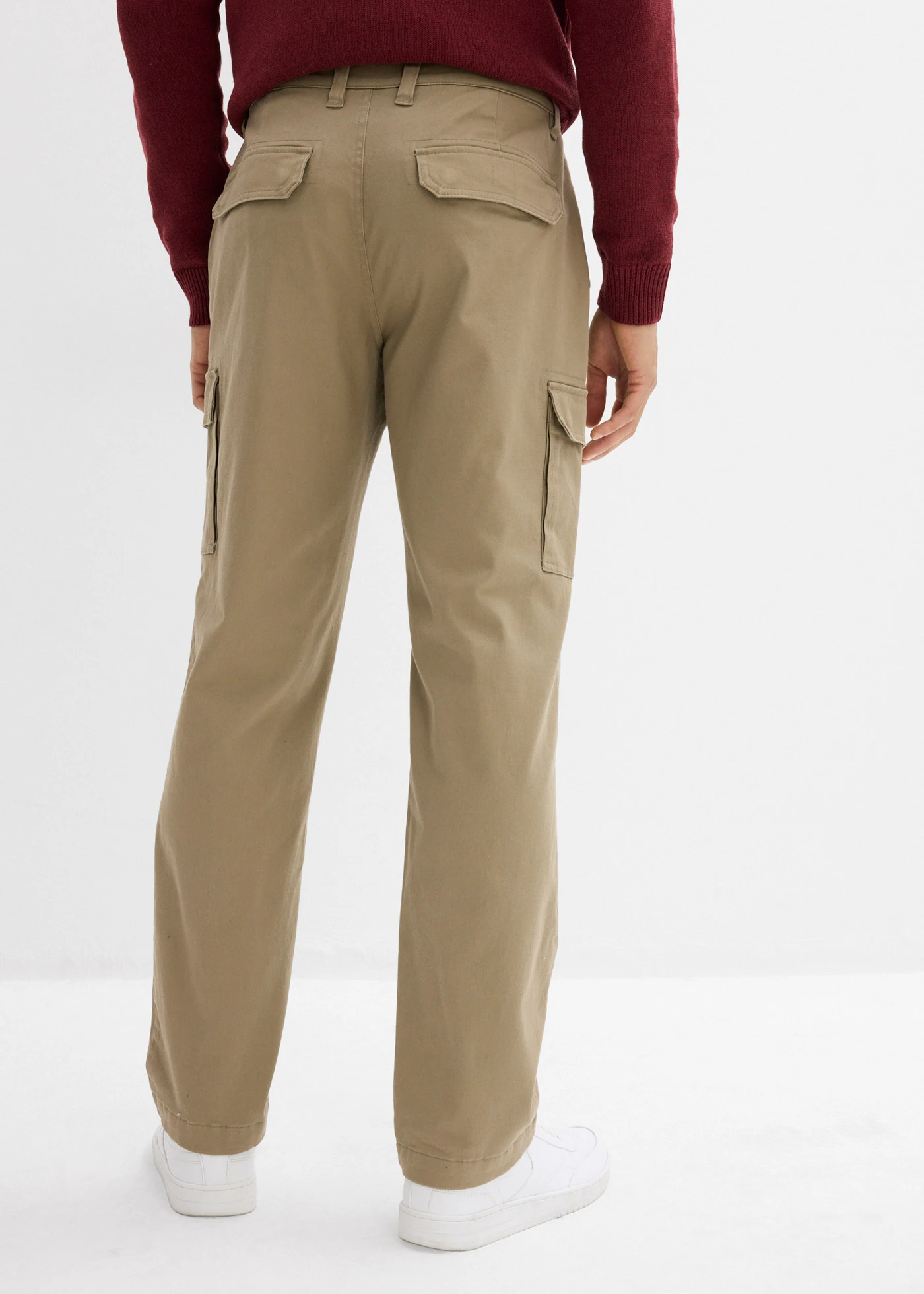 Strečově cargo termokalhoty Regular Fit, Straight • nová khaki • bonprix obchod