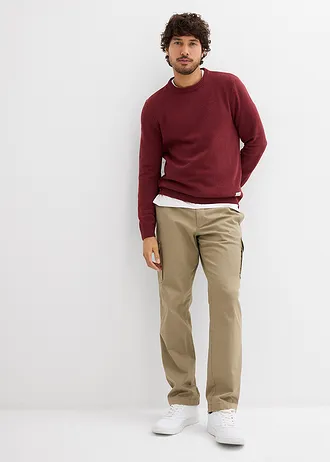 Strečově cargo termokalhoty Regular Fit, Straight • nová khaki • bonprix obchod