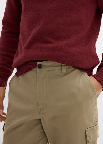 Strečově cargo termokalhoty Regular Fit, Straight • nová khaki • bonprix obchod