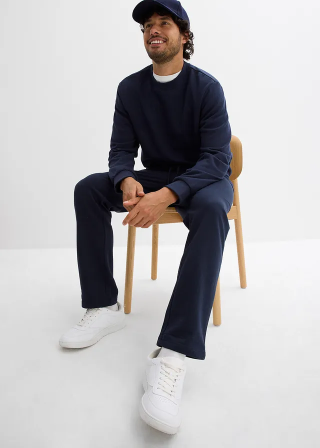 Joggingbroek met handige ritszakken • donkerblauw • bonprix online shop