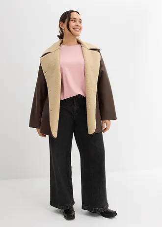 Tričko s dlouhým rukávem, z čisté organické bavlny, barva: popelavě růžová