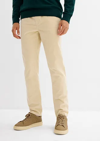 Manšestrové kalhoty bez zapínání, Regular Fit, Straight • světle písková • bonprix obchod