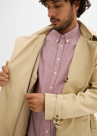 Trenčkot s odnímatelnou kapucí, vodoodpudivý, 2 v 1 • zelenobéžová • bonprix obchod