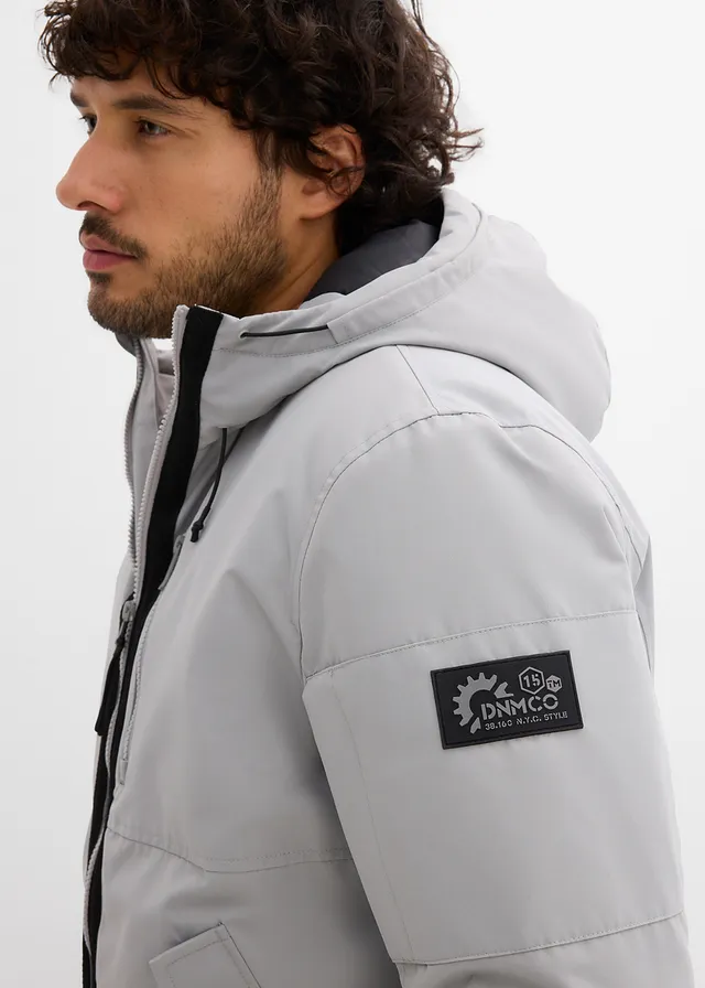 Blouson d’hiver à capuche et détails sportifs • gris ombré • product-page.page-title-suffix