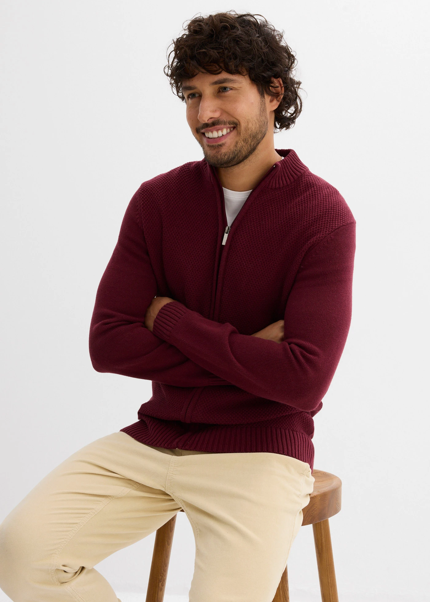 Vest met comfort fit • donkerbessen • bonprix online shop