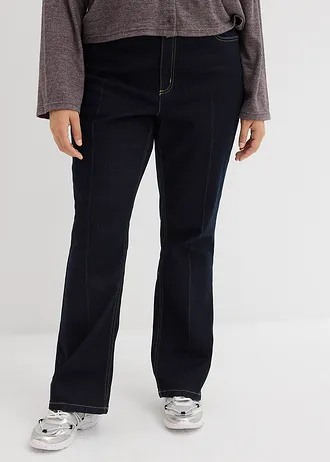 Džíny Bootcut, High Waist, barva: tmavě modrý denim used