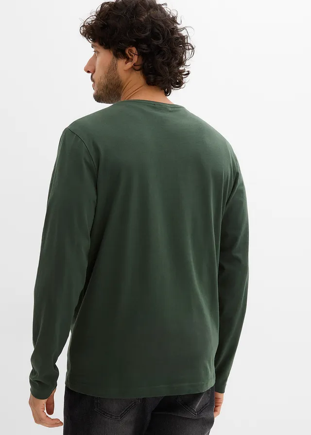 Lot de 2 T-shirts manches longues • vert foncé + noir imprimé • product-page.page-title-suffix