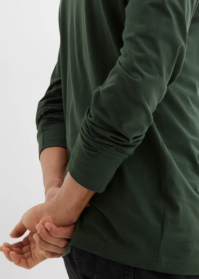 Lot de 2 T-shirts manches longues • vert foncé + noir imprimé • product-page.page-title-suffix