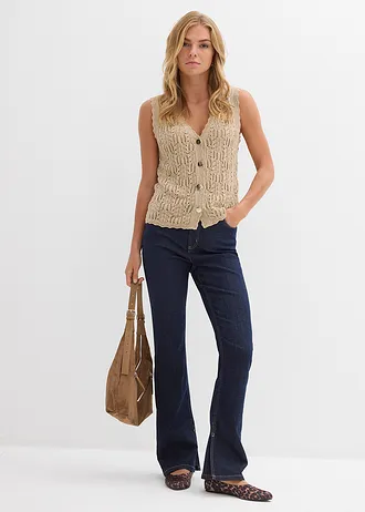 Džíny Bootcut, High Waist • sytě modrý denim unwashed • bonprix obchod