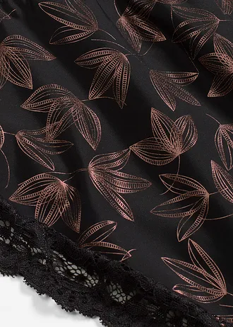 Maxikalhotky s třpytivým potiskem • černo-měděná metalická • bonprix obchod