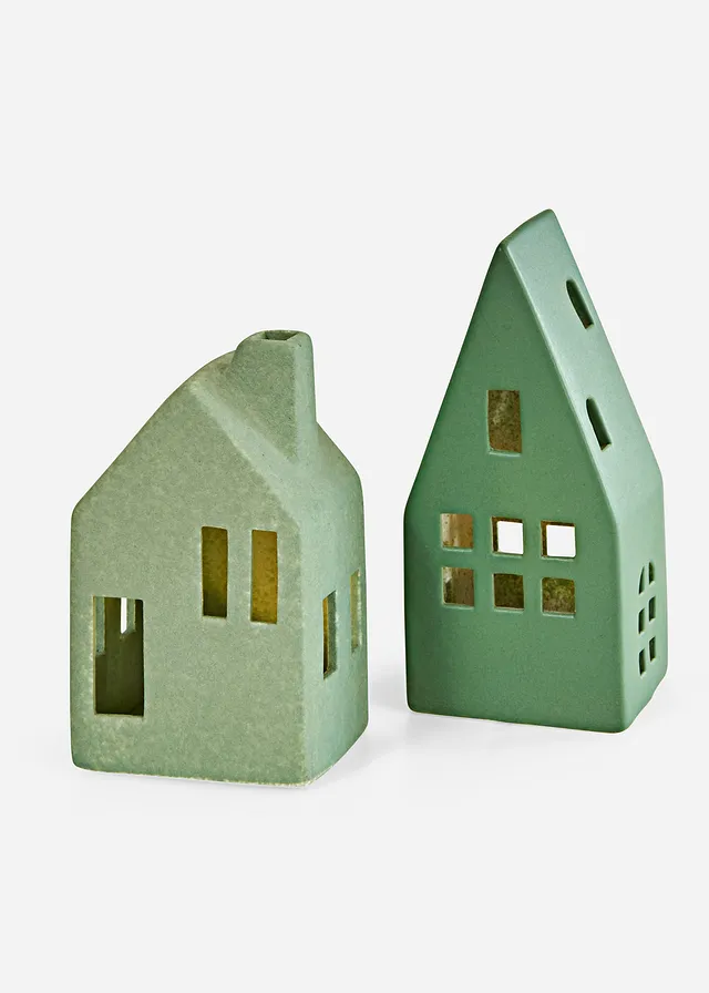 Căsuțe decorative cu LED (set/2 buc.)