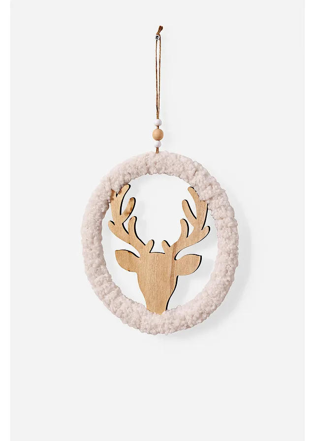 Decorație de atârnare în formă de coroniță cu cap de elan