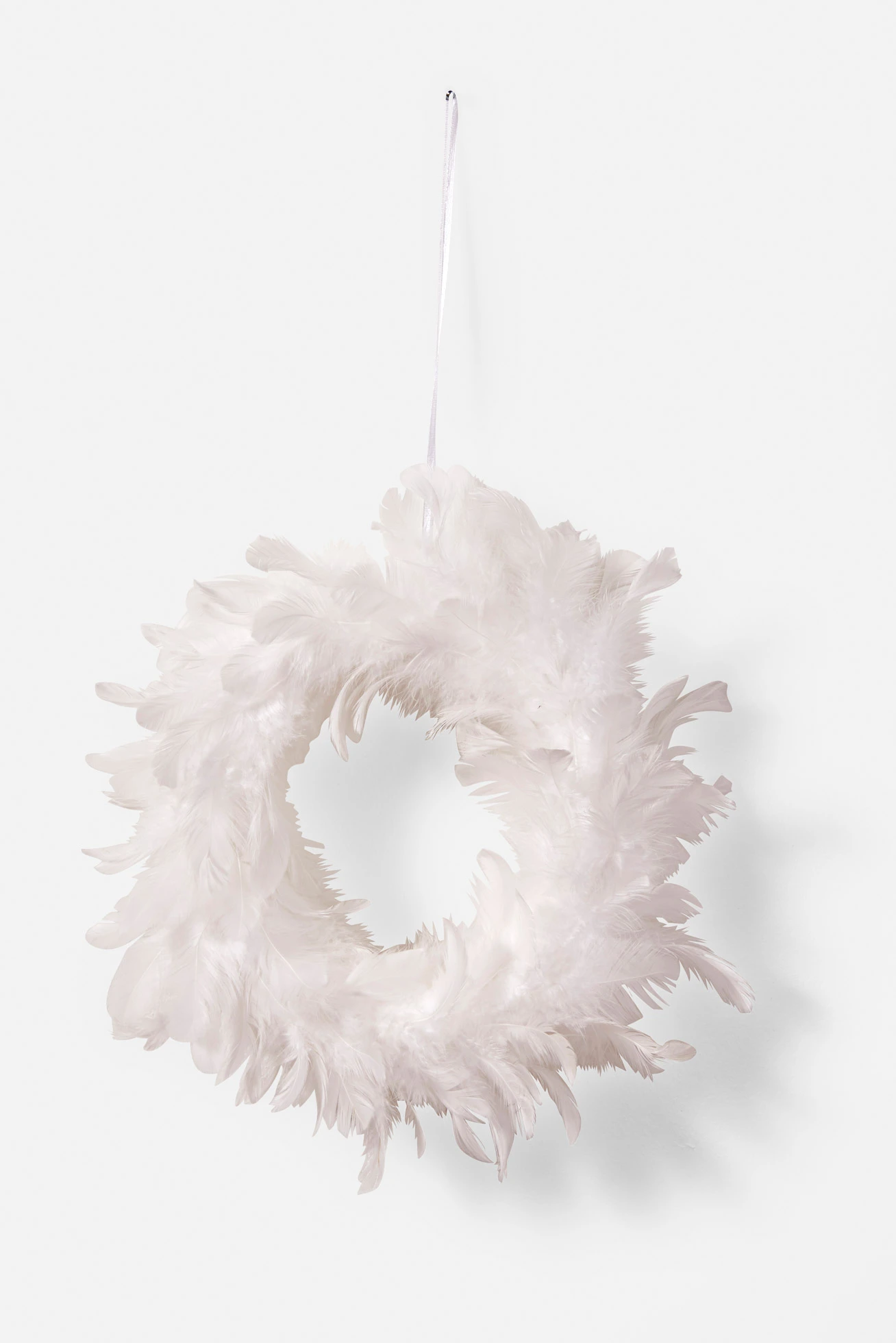 Decoratief object krans met veren • wit • bonprix online shop