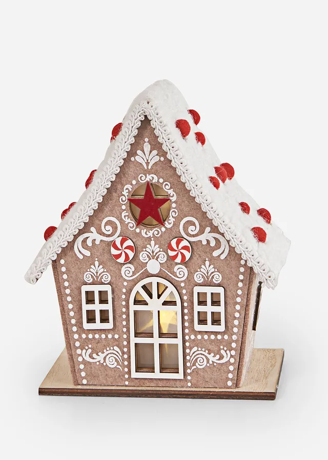 LED dekoračný predmet perníková chalúpka