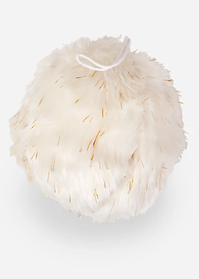 Závesná dekorácia plyšová guľa