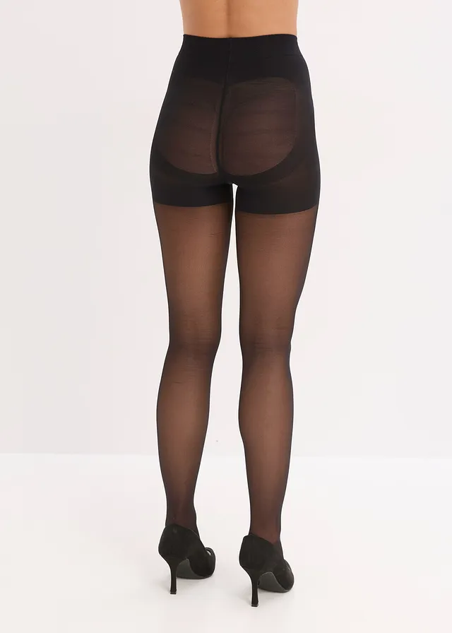 Collant opaque effet push up + ventre plat + ceinture confort + compression, 50den • noir • product-page.page-title-suffix