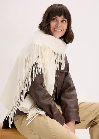 Šála, barva: perlově bílá