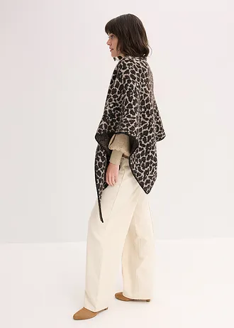 Trojúhelníkový šátek • béžovo-hnědá s leopardím vzorem • bonprix obchod