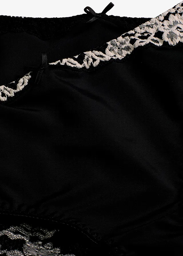 Slip met sierlijk kant (set van 2) • zwart-wolwit+zwart • product-page.page-title-suffix