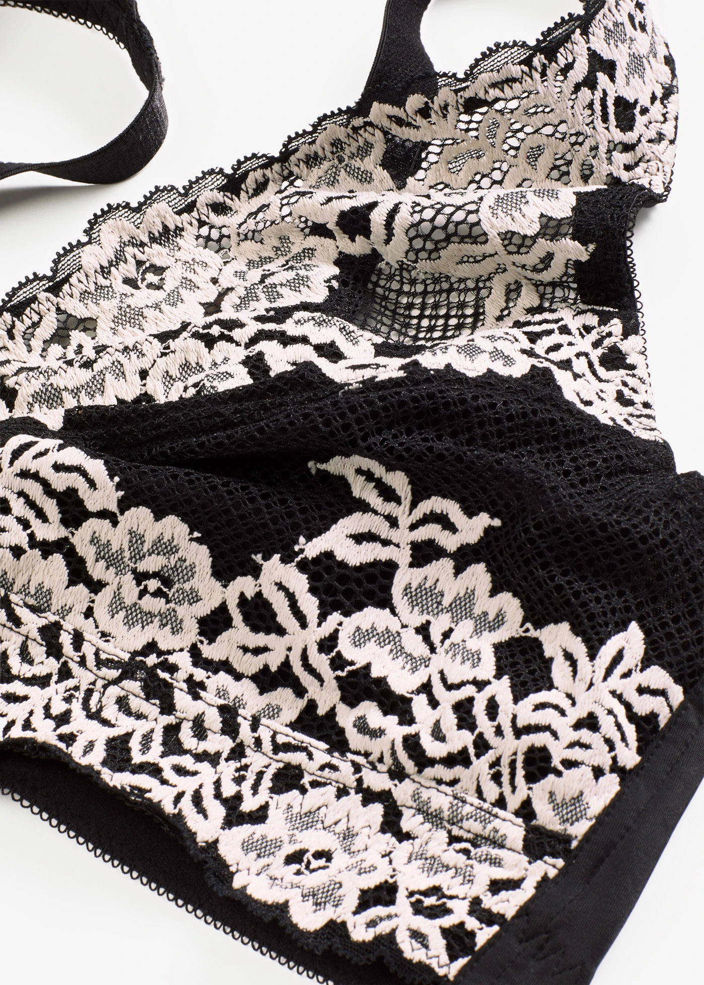 Soutien-gorge minimiseur sans armatures, bretelles rembourrées • noir-écru • Boutique bonprix