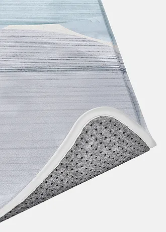 Badmat met memory foam, Kleur: blauw