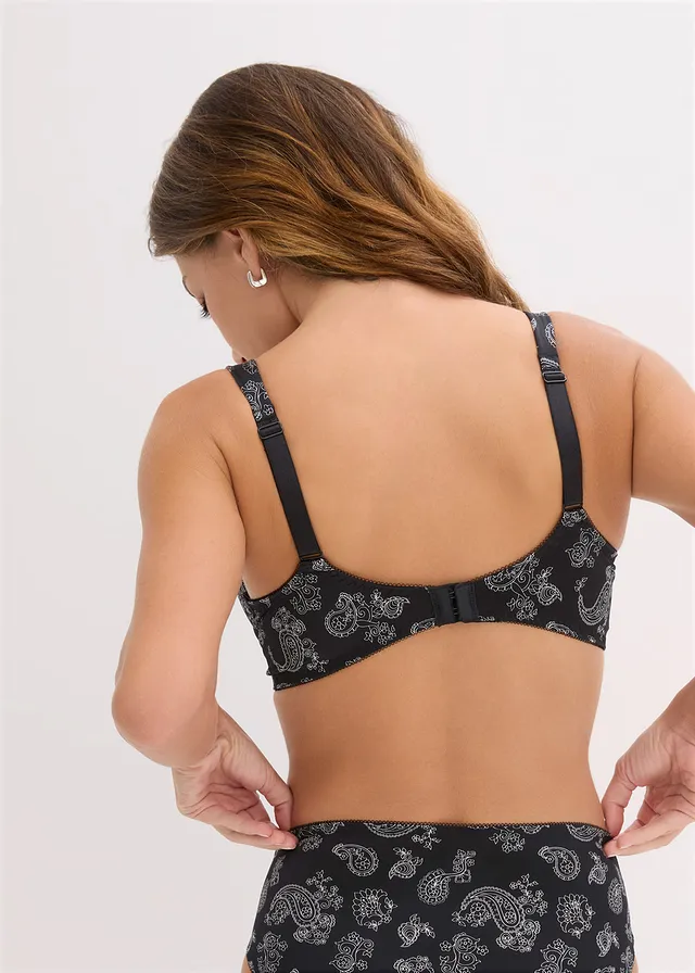 Soutien-gorge à coques et bretelles rembourrées • noir paisley • product-page.page-title-suffix