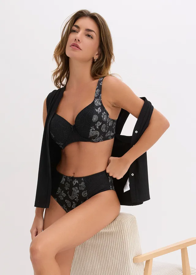 Maxislip met sierlijk kant (set van 2) • zwart paisley • product-page.page-title-suffix