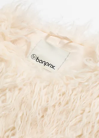 Oversize bunda z umělé kožešiny • perlově bílá • bonprix obchod