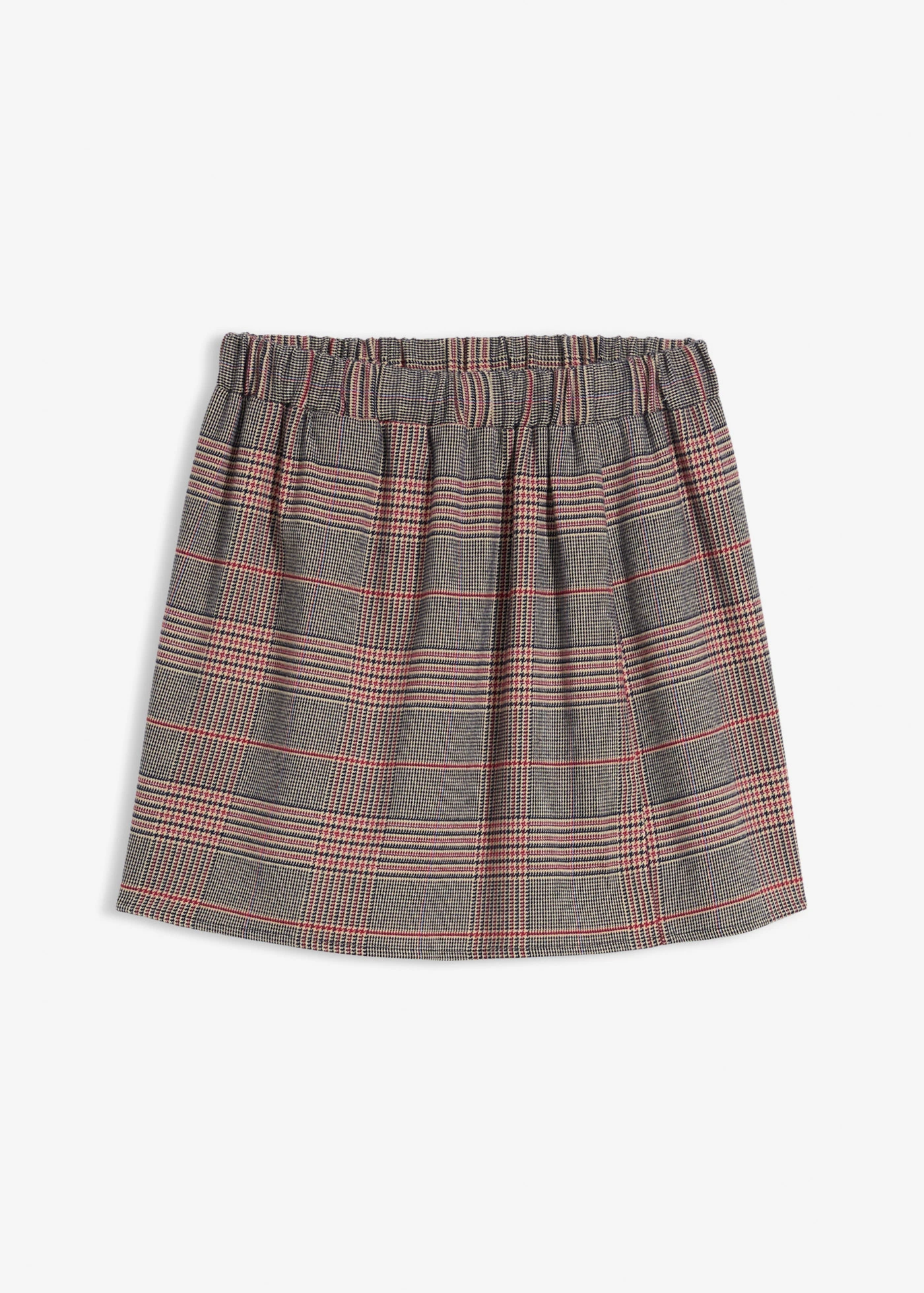 Jersey rok met een comfortband • beige geruit • bonprix online shop