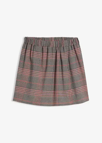 Jersey rok met een comfortband • beige geruit • bonprix online shop