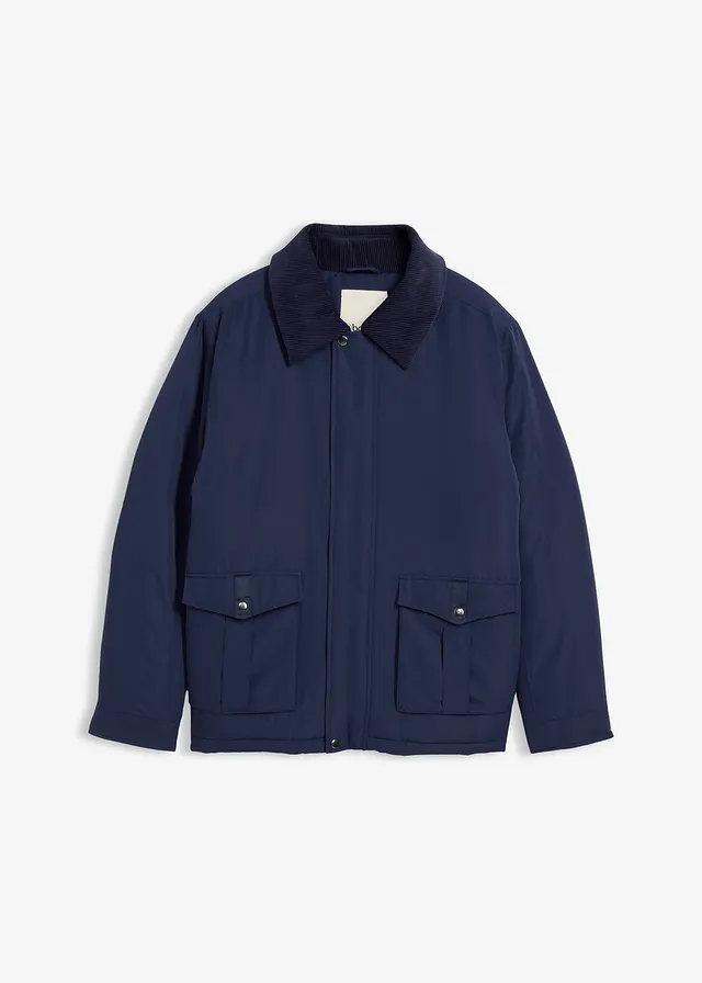 Zimná bunda, vatovná, s kordovým golierom