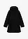 Kabát s kapucí, záhyby v pase a střihem do A, barva: černá