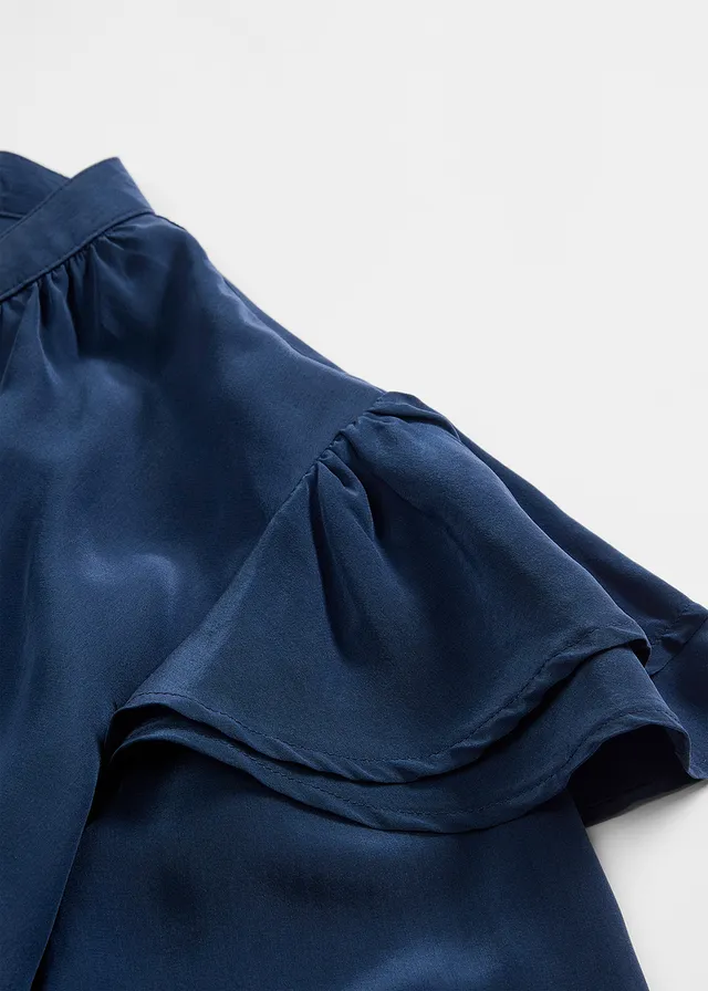 Blouse met zijde • donkerblauw • product-page.page-title-suffix