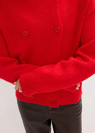 Gilet en grosse maille • rouge lave • Boutique bonprix