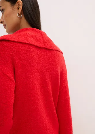 Gilet en grosse maille • rouge lave • Boutique bonprix