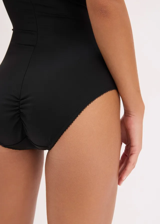 Licht corrigerende body met glanseffect • zwart-metallic koper • product-page.page-title-suffix