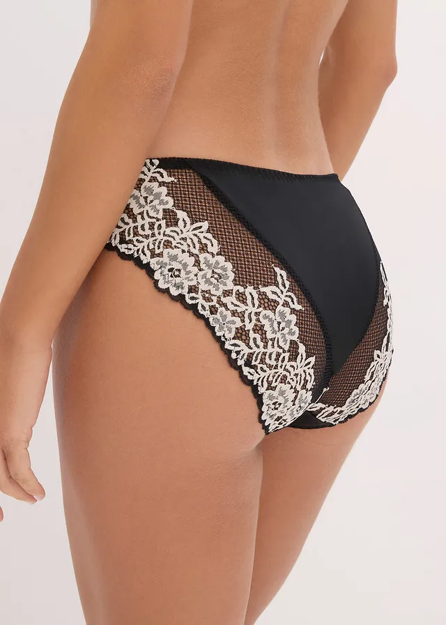 Slip met sierlijk kant (set van 2) • zwart-wolwit+zwart • product-page.page-title-suffix