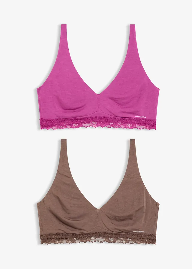 Podprsenka bralette Feel Comfort, z jemného modálu (2 ks)