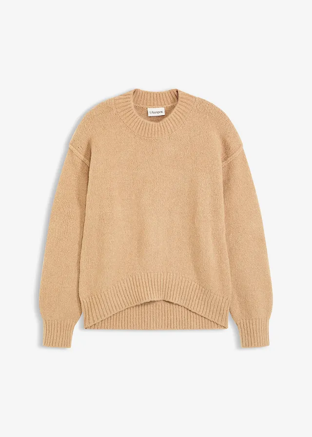 Oversized trui, Kleur: lichtkaki gemêleerd