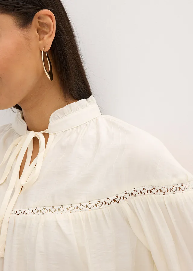 Blouse met strik van fijne viscosemix • parelwit • product-page.page-title-suffix